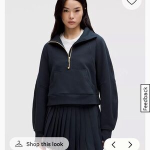 Lululemon oversized half zip funnel neck